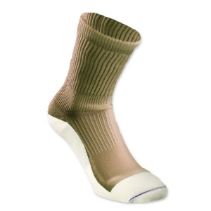 Euros Rx Diabetic Crew Socks Medium Khaki with White - All