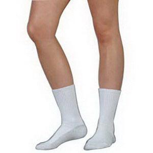 Silver Sole Support Sock 12-16mmhg Lrg Crew White - All