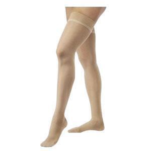 Jobst Relief 30-40 mmHg Closed Toe Thigh High Support Sock with Silicone Top Band - All