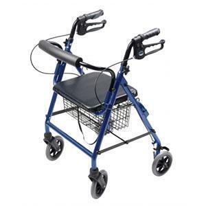 Lumex Walkabout Four Wheel Hemi Rollator 23-1/2 x 21-1/2 Royal Blue - All