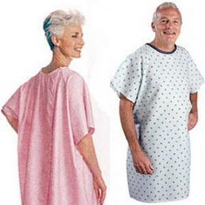 Snapwrap Patient Gown Blue Marble One Size - All