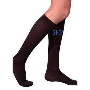 Cotton Comfort Men's Knee-High Compression Stockings Medium Long Black - All