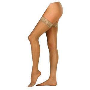 Jobst Ultrasheer 15-20 mmHg Xl Espresso Thigh High Silicone Lace Strip - All