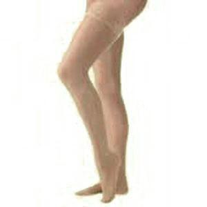 Jobst Ultrasheer 20-30 mmHg Med Suntan Thigh High Silicone Lace Strip - All
