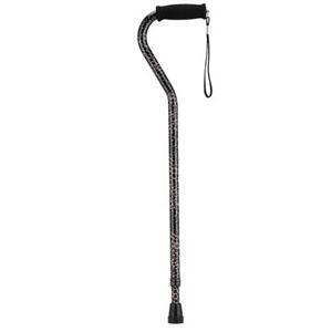 Aluminum Adjustable Offset Cane Leopard 30 39 Height Adjustment - All