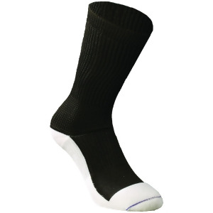 Euros Rx Diabetic Crew Socks Large Black with White - All