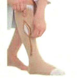 Jobst Ulcercare Medium Beige Knee High Open Toe Left Side Zipper - All