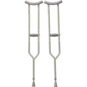 Push Button Crutch Adult 62 70 Adjustable Height Aluminum - All