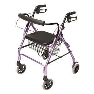 Lumex Walkabout Lite Four-Wheel Rollator Lavender 6 Wheel - All