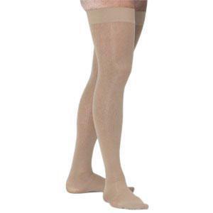 Cotton Thigh-High with Grip-Top 30-40 Large Short Closed Toe Crispa - All