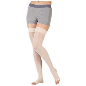 Juzo Soft Thigh-High with Silicone Border 30-40 mmHg Regular Open Beige Size 3 - All