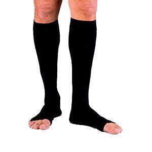 Jobst forMen 20-30 mmHg Small Black Knee High Open Toe - All