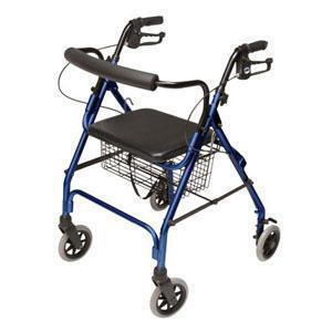 Lumex Walkabout Lite Four-Wheel Rollator Blue 6 Wheel - All