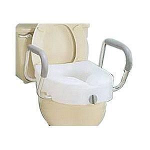 E-z Lock Raised Toilet Seat with Armrests - All