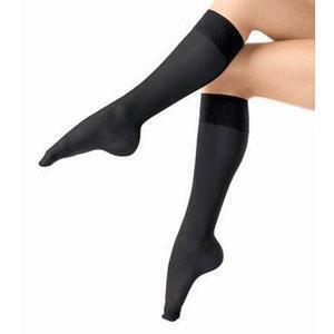 Sheer and Soft Stocking 15-20mmHg Calf Petite Closed Toe Ebony Size 3 - All