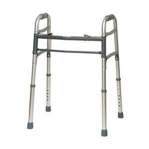 Deluxe 2 Button Adult Folding Walker - All