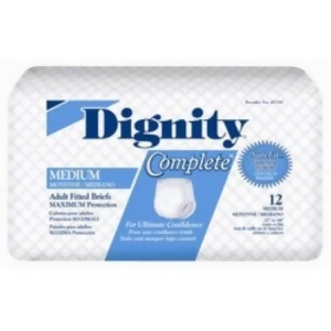 Brief Protective Dignity Complete Maximum Absorbency Medium 32-44 Inch 96 Each - All