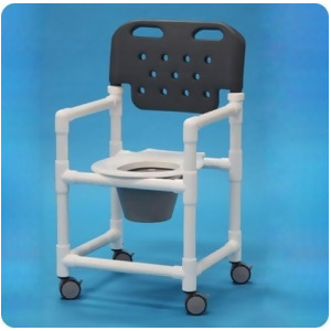 Economy Shower Chair Commode w/New Backrest Esc817 Esc817 Without pail 38 H x 21 W x 21.5 D - All
