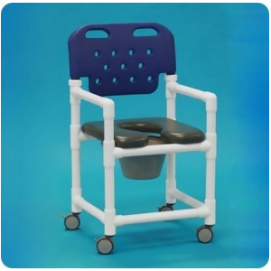 Economy Shower Chair Commode w/New Backrest Escof817p Escof817 Without pail 38 H x 21 W x 21.5 D - All