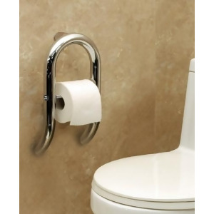 Invisia Collection Toilet Paper Dispenser Integrated Support Rail Brushed Stainless Steel - All