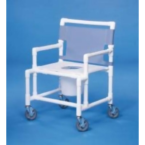 Pvc Shower Commode Chair with Mesh Backrest 24 Seat - All
