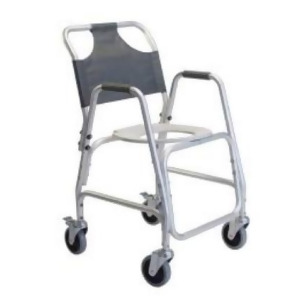 Shower Transport Commode Chair with Footrest Frame - All