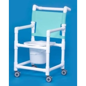 Pvc Shower Commode Chair with Mesh Backrest - All