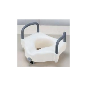 Raised Toilet Seat with Arms 4 Inch White 250 lbs. Item Number C4011 1 Each / Each - All