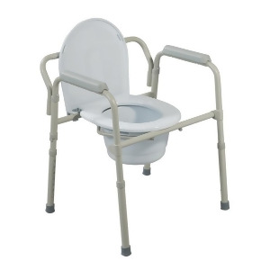 Drive Medical Steel Folding Bedside Commode - All