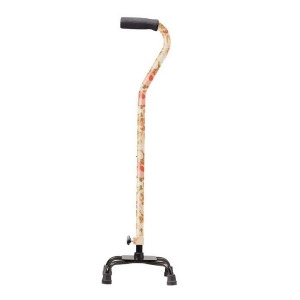 Drive Medical Small Base Quad Cane with Foam Rubber Hand Grip - All