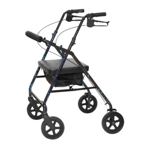 Bariatric Aluminum Rollator Flame Blue 1 Each / Each - All