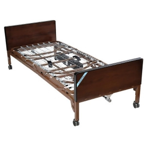 Drive Medical Ultra Light Full Electric Bed With Full Length Side Rails Brown Vein 1 Ea - All