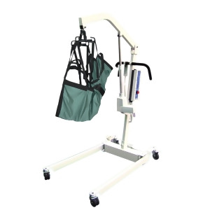 Drive Medical Bariatric Electric Patient Lift with Rechargeable Battery and Four Point Cradle - All