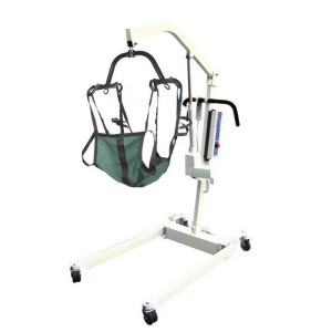 Drive Medical Bariatric Electric Patient Lift with Rechargeable Battery and Four Point Cradle Removable Battery - All