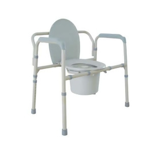 Drive Medical Heavy Duty Bariatric Folding Bedside Commode Seat - All