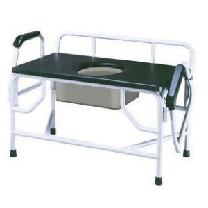 Drive Medical Bariatric Extra Wide Drop Arm Bedside Commode Seat - All