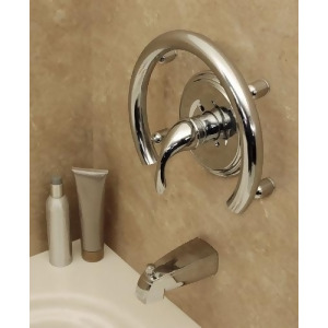 Invisia Collection Accent Ring Support Rail Brushed Stainless Steel - All