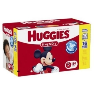 Kimberly Clark Huggies Diaper 43079Cs Size 5 136 Each / Case - All