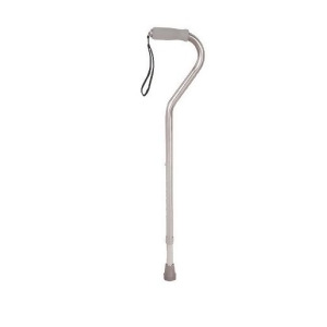 Drive Medical Foam Grip Offset Handle Walking Cane Silver - All