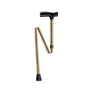 Drive Medical Lightweight Adjustable Folding Cane with T Handle Bronze - All