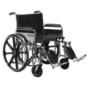 Drive Medical Sentra Extra Heavy Duty Wheelchair Detachable Full Arms Swing away Footrests 22 Seat - All