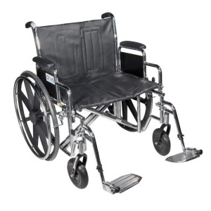 Drive Medical Sentra Ec Heavy Duty Wheelchair Detachable Full Arms Swing away Footrests 22 Seat - All