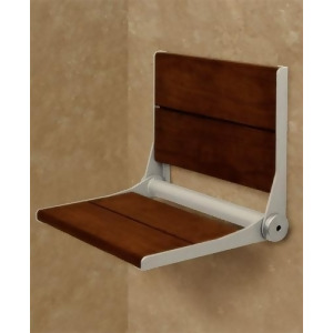 Healthcraft Products Inc. Ws-18-wd-crp Invisia Collection SerenaSeat Fold-Away Brazilian Walnut Shower Seat Chrome - All