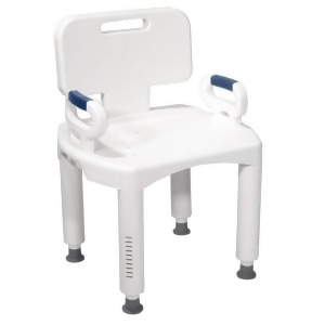 Drive Medical Premium Series Shower Chair with Back and Arms - All