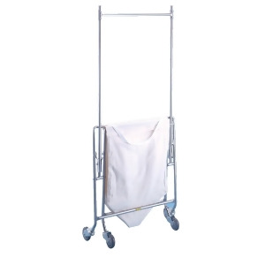 Collapsible Hamper w/ Canvas Bag Double Pole Rack 75 High - All