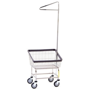Front Load Laundry Cart w/Single Pole Rack - All