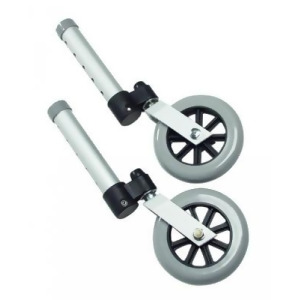 Graham Field 5 Inches Walker Swivel Wheels With Rear Glide Cap Model #603850A 1 Pair - All