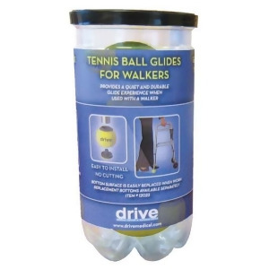 Drive Medical Walker Rear Tennis Ball Glides with Tennis Ball Can - All