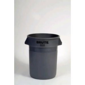 Waste Receptacle Brute Grey Lldpe Round 32 Gallon - All