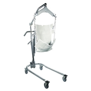 Drive Medical Hydraulic Patient Lift with Six Point Cradle Chrome - All